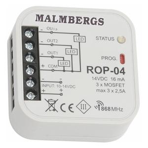 Trådløs Modtager, 868,32Mhz, Malmbergs 9917006