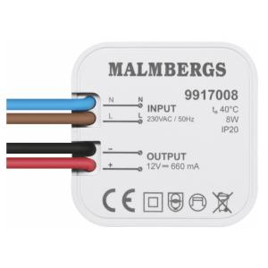 LED Driver Constant Voltage 8W, Malmbergs 9917008