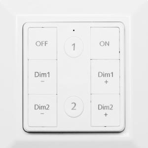 Smart Home RF Remote Control, On/Off/Dim, 2 Channels, Malmbergs 9917069