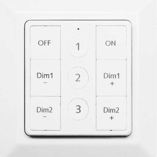 Smart Home Rf Fjernbetjening, Til/Fra/Dæmp, 2-Channel, Malmbergs 9917070