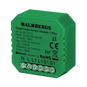 Bluetooth Smart Module On/Off, Including 2300W/250W LED, Malmbergs 9917075