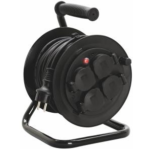 Cable Winder, 20m, IP44, Black, Malmbergs 9924019