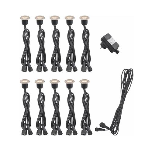 LED Kit Kos Deck Lys X10, 10x0,2W, IP67, Malmbergs 9977273