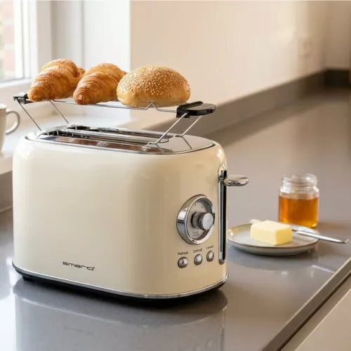 Brødrister 800W 220-240V Creme Emerio