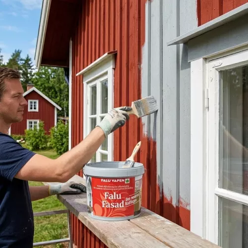 Falu Fasad 10L Ljusgrå Falu Vapen