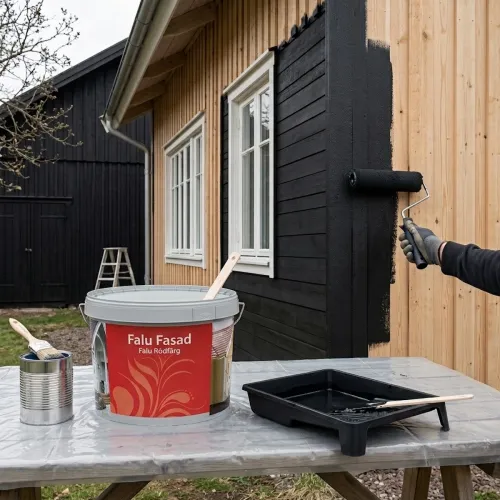 Falu Fasad 10L Svart Falu Vapen