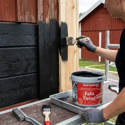 Falu Fasad 4L Svart Falu Vapen