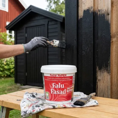 Fasadfärg 1L Svart Falu Vapen