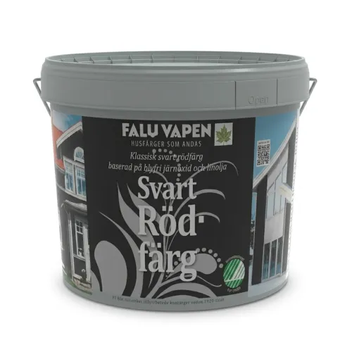 Rödfärg Kokt 10L Svart Falu Vapen