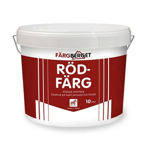 Rödfärg Kokt Färgberget 10L Röd Falu Vapen