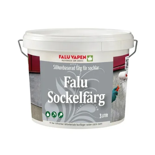 Sockelfärg 3L Vit Falu Vapen