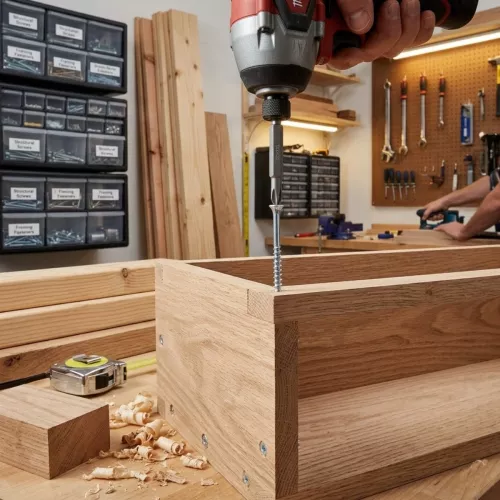 Spånpladeskrue TX20 4,2x55mm Elforzinket 250stk Fast 285144