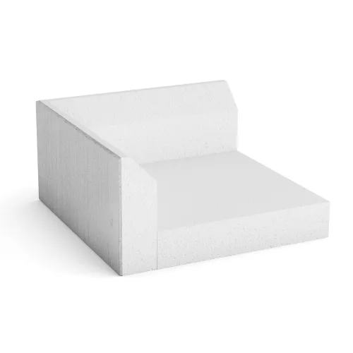 Kantelement L S200 Hörn 300x600x600mm Borstad Yta Finja