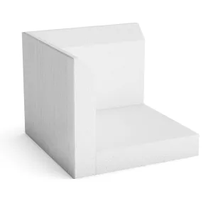 Edge element L S200 Corner 500x600x600mm Brushed Surface Finja