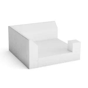 U-element S200 Hörn 300x600x600mm Borstad Yta Finja