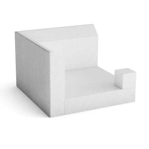 U-element S200 Hörn 400x600x600mm Borstad Yta Finja