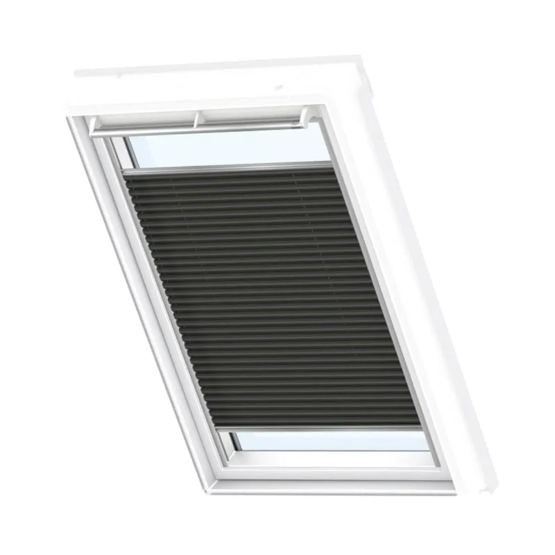 1140x700 SK01Velux Isolerande Dubbelplissé Integra Solar (660x1180 FK06, 1047-Charcoal)