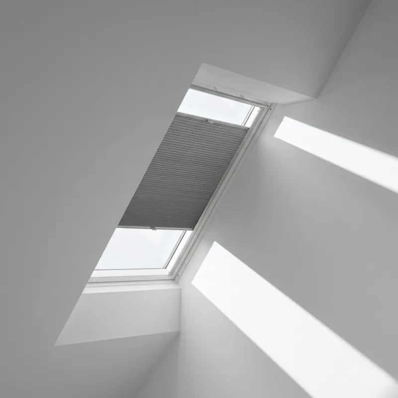 1140x700 SK01Velux Isolerande Dubbelplissé Integra Solar (940x1400 PK08, 1158-Grey)