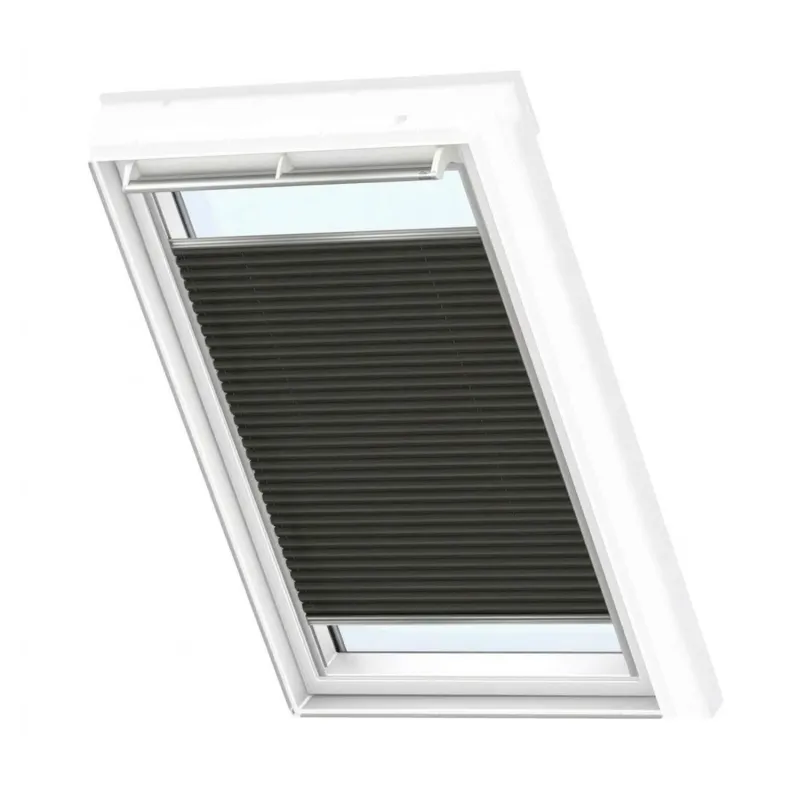 1140x700 SK01Velux Isolerande Dubbelplissé Integra Solar (1340x1400 UK08, 1047-Charcoal)