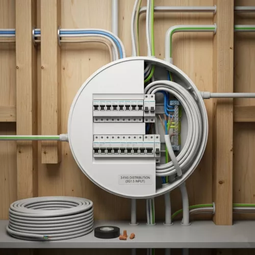 Kabel EXQ 3G1,5mm² 10m Hvid Gelia