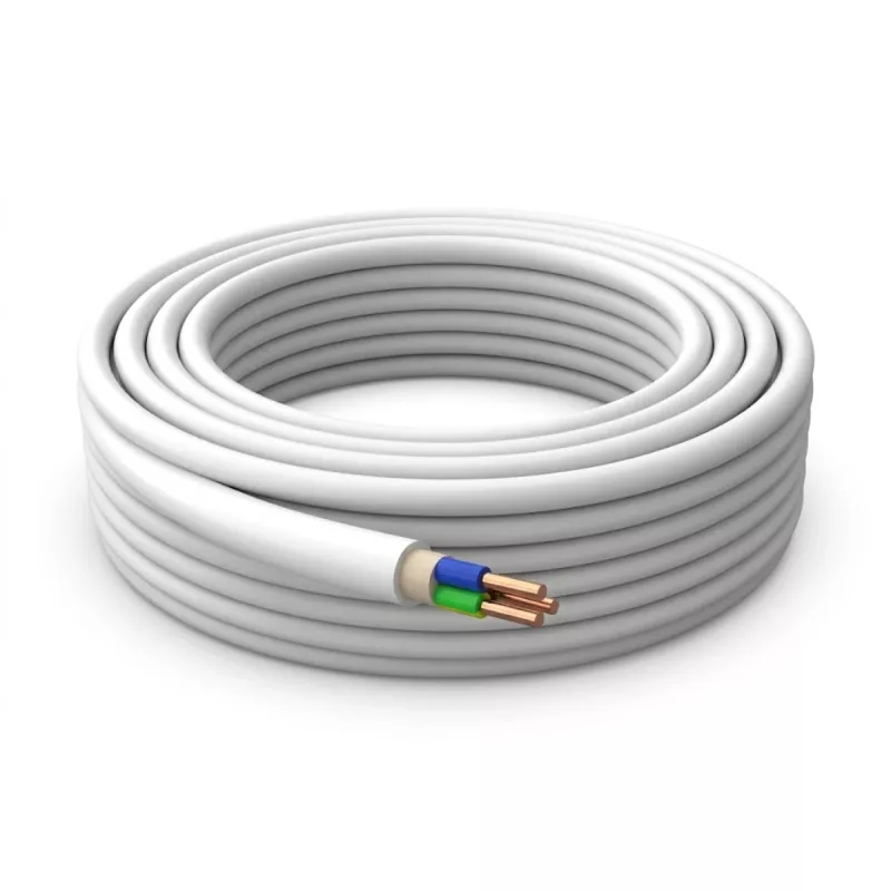Kabel EXQ 3G1.5mm² 10m Vit Gelia
