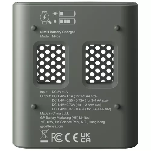 ReCyko Speed ​​M452 Battery Charger 4xAA 2600mAh GP