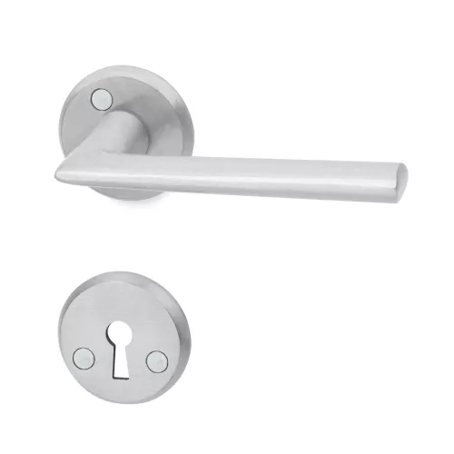 Dörrhandtag Miami Borstad Aluminium Habo 18686