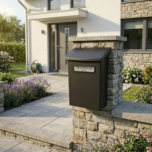 Postbox 555 Plastic 210x330x440mm Black Habo 31563