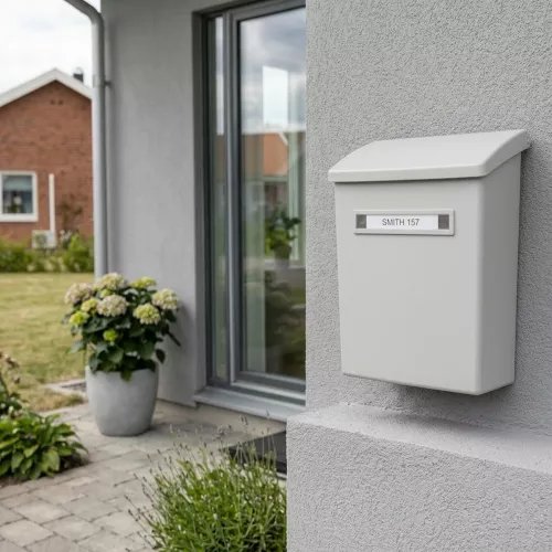 Mailbox 555 Plastic 210x330x440mm Sand Grey Habo 31562