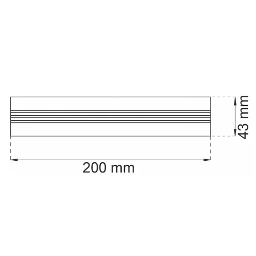 Panel 2 Letterbox 43X200mm Black Habo 24588
