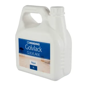 Golvlack Aqua Halvblank 3L Glans 50 Herdins