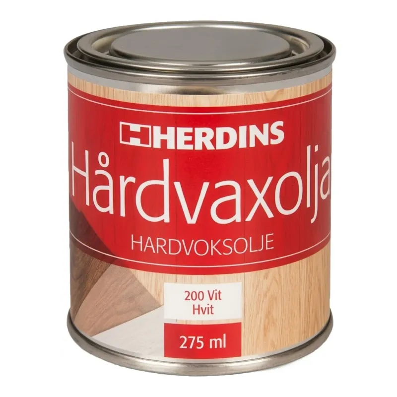 Hårdvoksolie Pigmenteret 200 Hvid 275ml Herdins