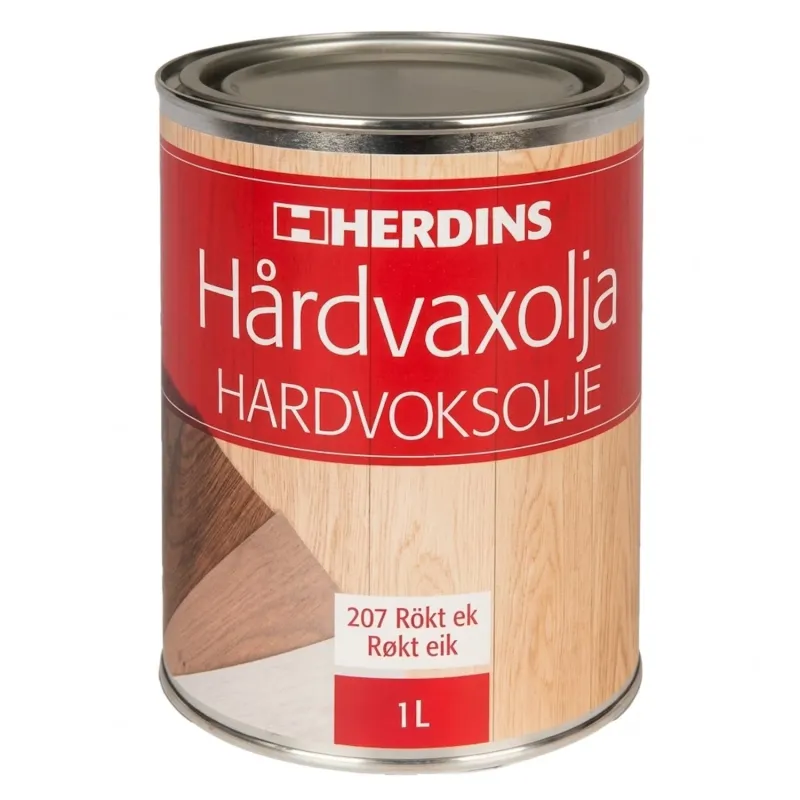 Hårdvoksolie Pigmenteret 207 Røget Eg 1L Herdins