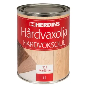 Hårdvaxolja Pigmenterad 225 Svartbrun 1L Herdins