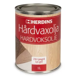 Hårdvaxolja Pigmenterad Ljusgrå 1L Herdins