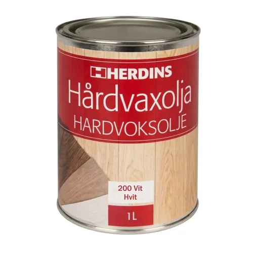 Hårdvaxolja Pigmenterad Vit 1L Herdins