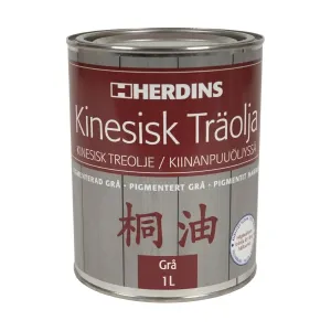 Kinesisk Træolie Pigmenteret Grå 1L Herdins