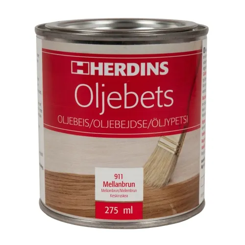 Oliebejdse 911 Mellembrun 275ml Herdins
