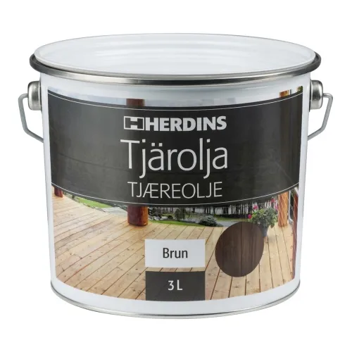 Tjärolja Pigmenterad Brun 3L Herdins
