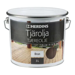 Tjärolja Pigmenterad Brun 3L Herdins
