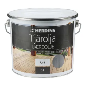 Tjärolja Pigmenterad Grå 3L Herdins