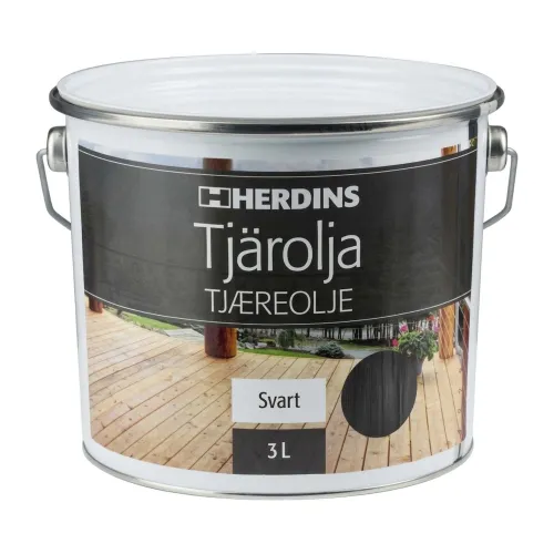 Tjärolja Pigmenterad Svart 3L Herdins