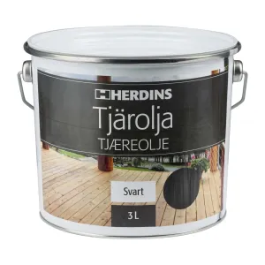 Tjärolja Pigmenterad Svart 3L Herdins