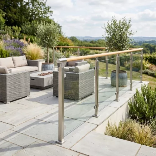 End Post Glass Railing Bertil Stainless Steel Jabo 3580