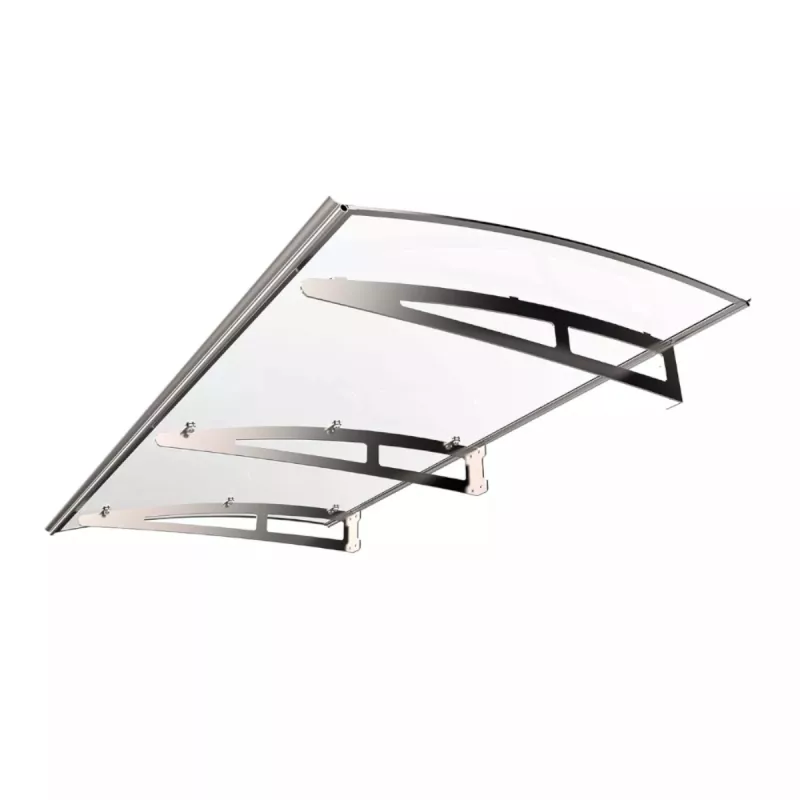 Entrétak 1800x1000mm Silver/Klarglas Jabo 37353