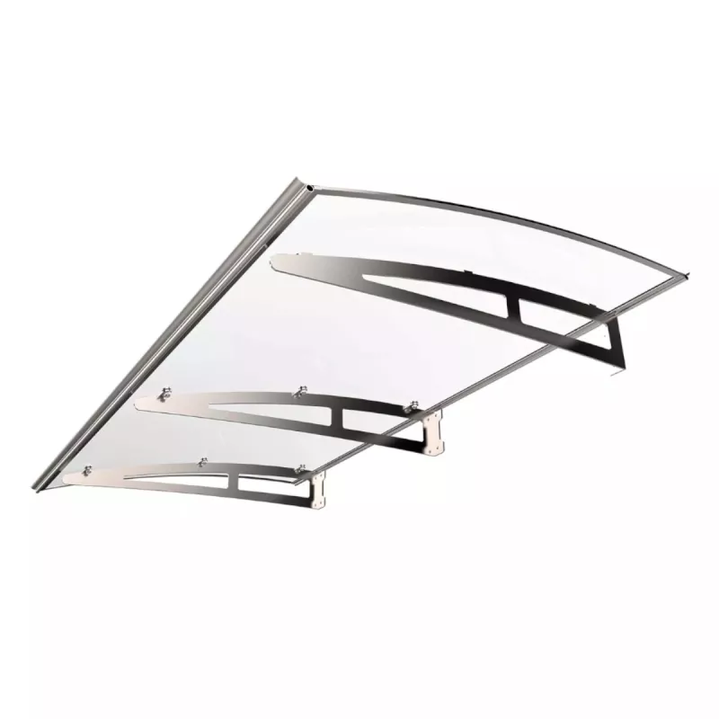 Entrétak 2000x1000mm Silver/Klarglas Jabo 37354