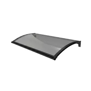 Entrétak LED 1500x1000mm Grå Med Rökf Polykarbonat Glas Jabo 37352