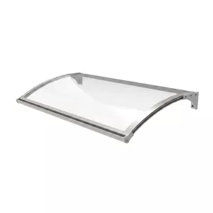 Entrétak LED 1500x1000mm Silver Med Klarglas Polykarbonat Jabo 37351