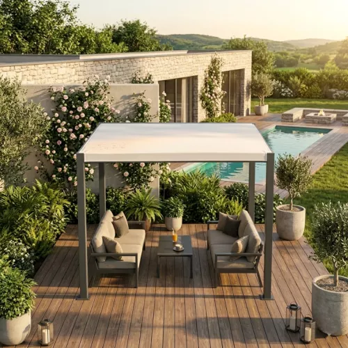 Extra Roof Pergola 3x3m White Jabo 33450