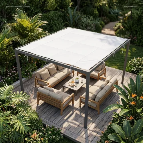 Extra Roof Pergola 4x4m White Jabo 10043